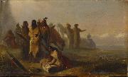 Alfred Jacob Miller Scene of Trappers and Indians oil painting reproduction